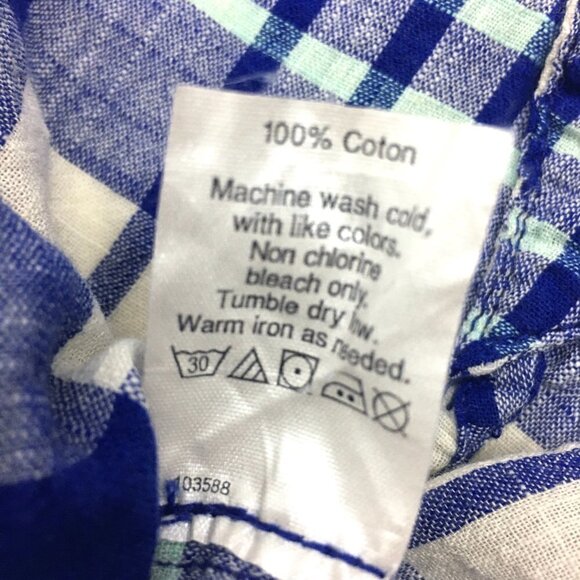 J. Crew Women's Blue and White Plaid Popover Top - Picture 7 of 7